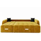 Угловой диван «Нью-Йорк 3», угол левый, пантограф, велюр, цвет селфи 08, подушки селфи 07 - Фото 2
