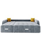 Угловой диван «Нью-Йорк 3», угол левый, пантограф, велюр, цвет селфи 15, подушки селфи 08 - Фото 2