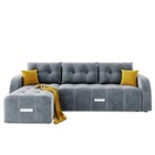 Угловой диван «Нью-Йорк 3», угол левый, пантограф, велюр, цвет селфи 15, подушки селфи 08 - Фото 3