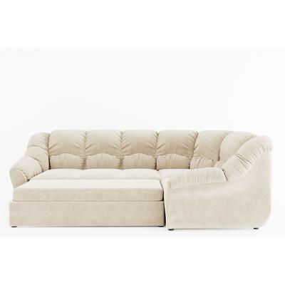 Угловой диван «Хост», механизм дельфин, универсальный, велюр, цвет nova 020