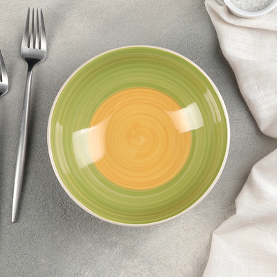 Тарелка глубокая «Зелёный луг», 540 мл, d=18 см