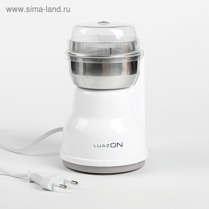 УЦЕНКА Кофемолка электрическая LuazON LMR-05, 160 Вт, 50 г, белая - Фото 1
