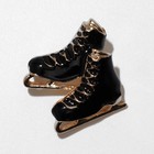 Брошь «Коньки» фигуристки, цвет чёрный в золоте - Фото 2