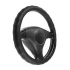 Оплетка на руль AVS GL-165M-B, размер M, черный - Фото 1