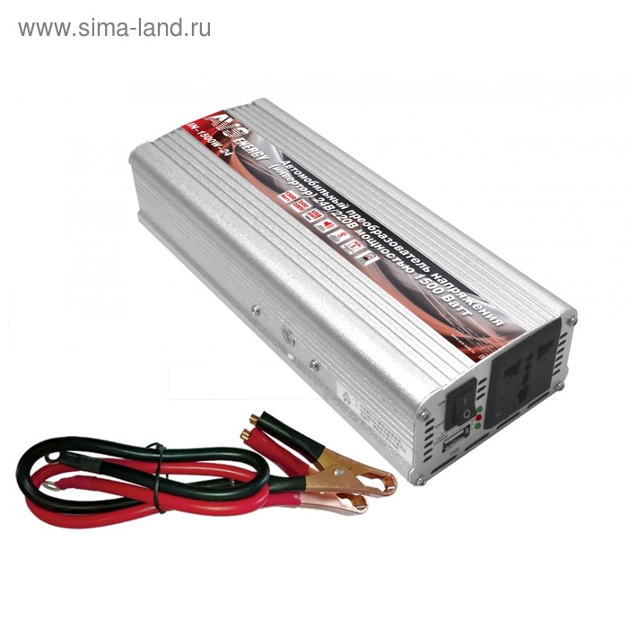 Преобразователь напряжения автомобильный AVS 24/220 В, 1500 Вт - Фото 1