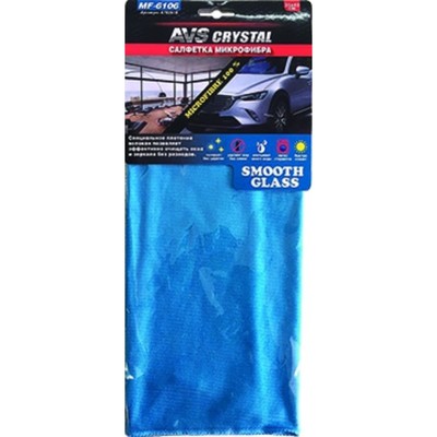 Салфетка микрофибра особого плетения для стекол и зеркал AVS MF-6106, 35×40 см