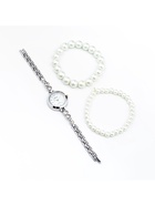 Женский подарочный набор Disu 3 в 1: наручные кварцевые часы и браслет, d=1.8 см - Фото 5