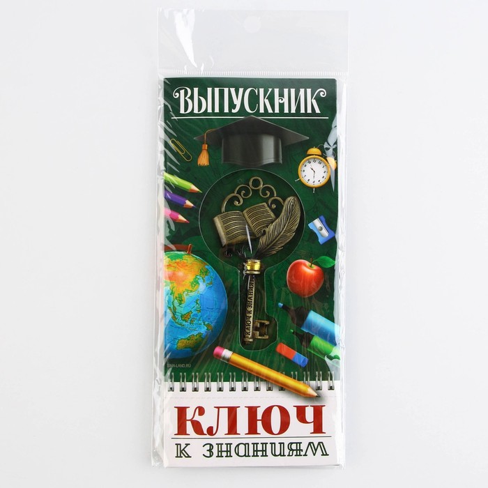 Ключ сувенирный на Выпускной «К знаниям», металл, 4 х 7,8 см - фото 1882025143