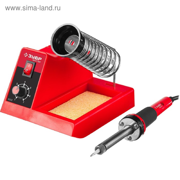 Паяльная станция «ЗУБР» Мастер 55332, 48 Вт, 100-450°С, двухкомпонентная рукоятка - Фото 1
