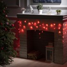 УЦЕНКА Гирлянда «Бахрома», 3×0.5 м, IP20, 80 LED, 220 В, 8 режимов, прозрачная нить, свечение красное 4781233 - фото 3624975