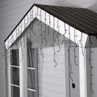 УЦЕНКА Гирлянда «Бахрома» 3×0.6 м, IP44, УМС, тёмная нить, 160 LED, свечение тёплое белое, 220 В - Фото 7