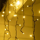 УЦЕНКА Гирлянда «Бахрома» 3×0.6 м, IP44, УМС, тёмная нить, 160 LED, свечение тёплое белое, 220 В - Фото 8