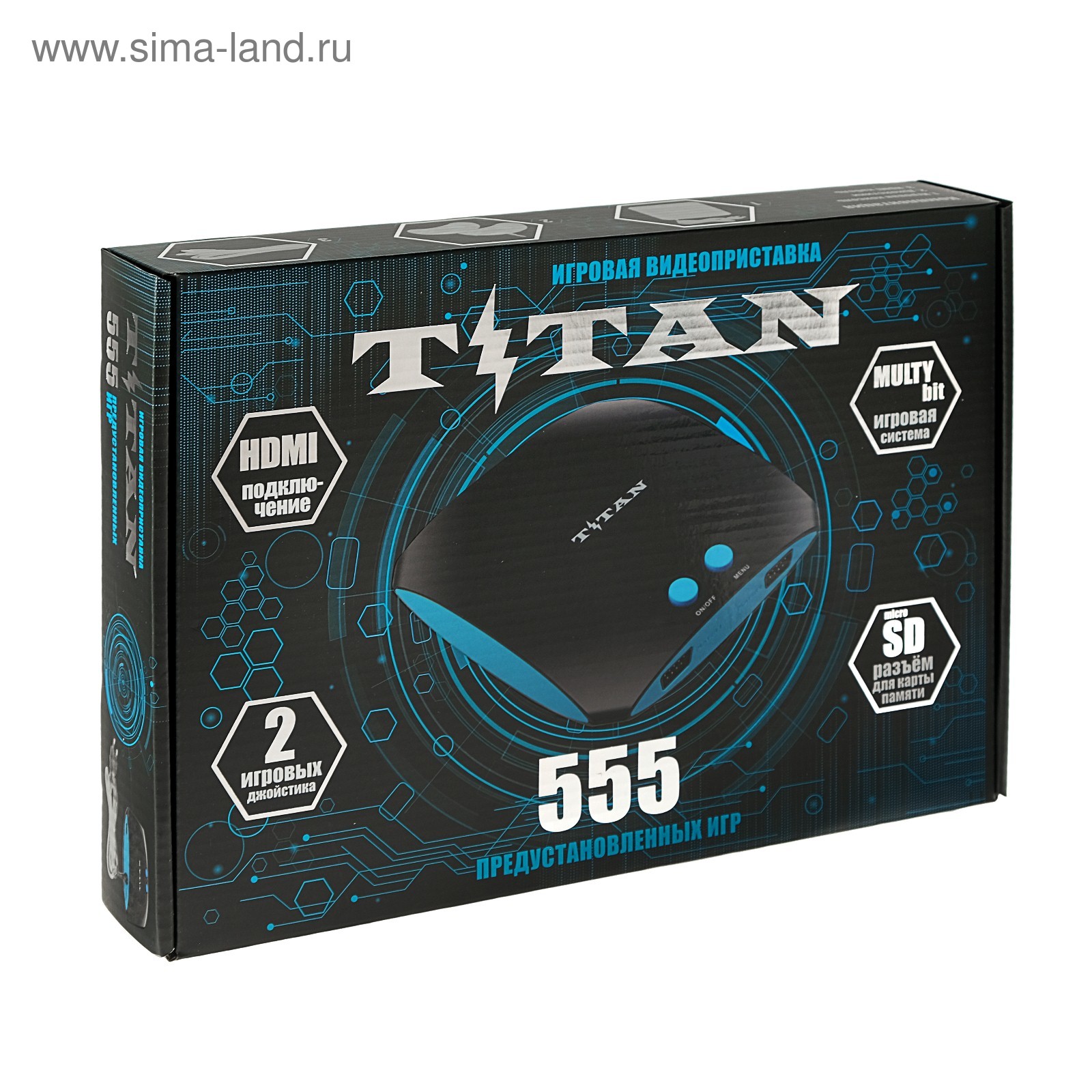 Игровая приставка Titan, 555 игр, 2 геймпада, HDMI-кабель (4759073) -  Купить по цене от 3 370.00 руб. | Интернет магазин SIMA-LAND.RU