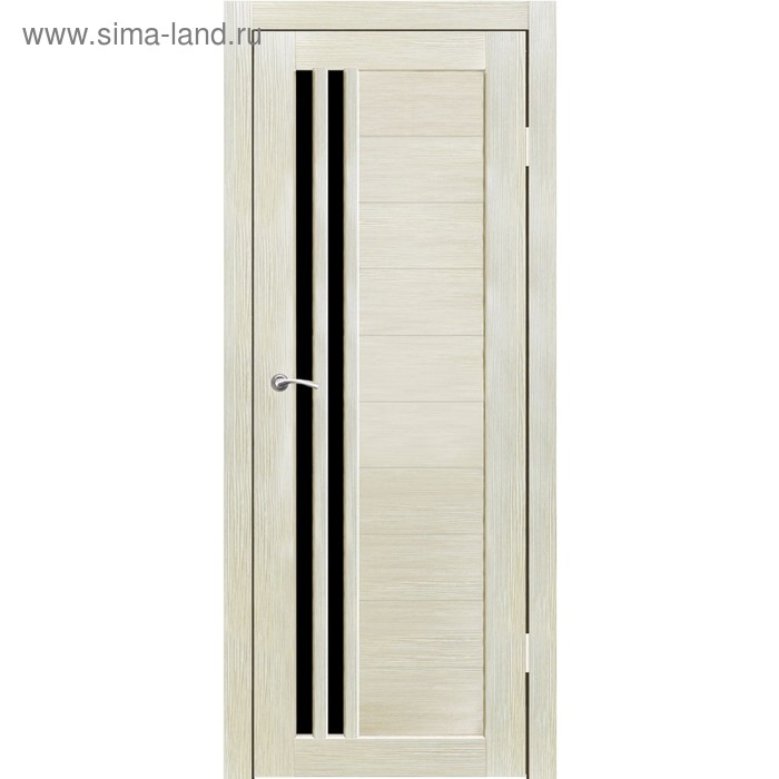 Дверное полотно "Квебек" Капучино, черный лакобель 2000х700 - Фото 1
