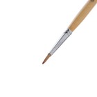 Кисть микс "Сонет" № 0, колонок, круглая, короткая ручка, d=1 мм, покрытая лаком - Фото 2