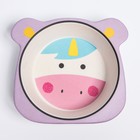 Миска - тарелочка детская из бамбука, рисунок и цвет МИКС - фото 42847474