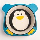 Миска - тарелочка детская из бамбука, рисунок и цвет МИКС - фото 42847478