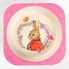 Миска - тарелочка детская из бамбука, рисунок и цвет МИКС, 250 мл, 14х14х3,5 - фото 42847490