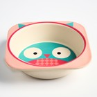 Миска - тарелочка детская из бамбука, рисунок и цвет МИКС, 250 мл, 14х14х3,5 - фото 42847485