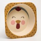 Миска - тарелочка детская из бамбука, рисунок и цвет МИКС, 250 мл, 14х14х3,5 - фото 42847492