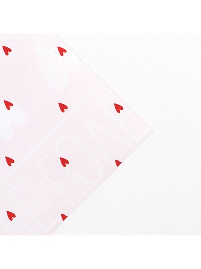 Бумага упаковочная глянцевая двухсторонняя «С любовью», 70 х 100 см