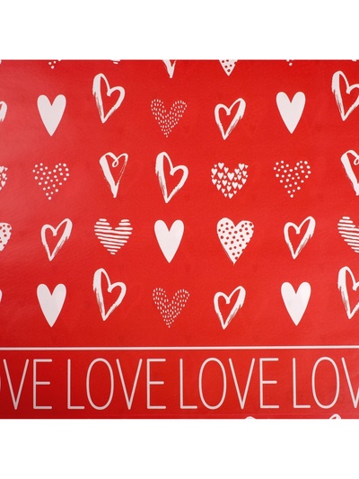 Бумага упаковочная глянцевая двухсторонняя «С любовью», 70 х 100 см