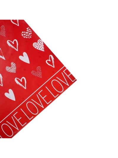 Бумага упаковочная глянцевая двухсторонняя «С любовью», 70 х 100 см