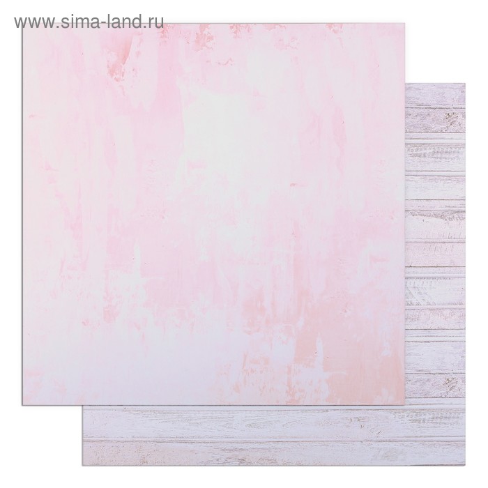 Фотофон двусторонний "Розовая штукатурка и доски" 45 х 45 см, переплётный картон, 980 г/м - Фото 1