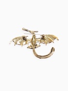 Брошь «Дракон» летящий, цвет сливовый в чернёном золоте 4768345