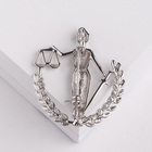 Брошь «Фемида» богиня правосудия, цвет серебро - фото 9916516