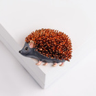 Брошь «Ёжик» лесной, цвет серый в золоте - Фото 1