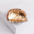 Брошь «Ёжик» лесной, цвет серый в золоте - Фото 2