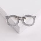 Брошь «Очки», цвет матового серебра - Фото 2