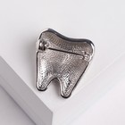 Брошь «Зуб» красавчик, цвет серебро - Фото 3