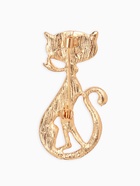 Брошь «Кошка» мур-мур, цвет белый в золоте - Фото 2