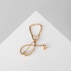 Брошь «Стетоскоп», цвет белый в золоте - Фото 2