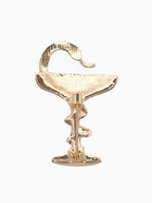 Брошь «Змея в геральдике» знак медицины, цвет красный в золоте - Фото 3