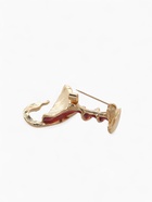 Брошь «Змея в геральдике» знак медицины, цвет красный в золоте - Фото 5