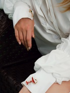 Брошь «Змея в геральдике» знак медицины, цвет красный в золоте - Фото 2