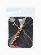 Брошь «Шприц медицинский», красная в золоте  (артикул 4768392)  большой выбор товаров оптом и в розницу по низким ценам с доставкой