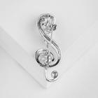 Брошь «Ретро микрофон» с нотой, цвет серебро - Фото 2