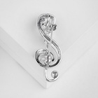 Брошь «Ретро микрофон» с нотой, цвет серебро  (артикул 4768393)  большой выбор товаров оптом и в розницу по низким ценам с доставкой