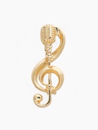 Брошь «Ретро микрофон» с нотой, цвет золото - Фото 1