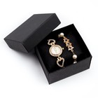 Женский подарочный набор Sifoe 2 в 1: наручные часы и браслет - фото 318273325