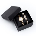 Женский подарочный набор Bajul 2 в 1: наручные часы и браслет - фото 9835678