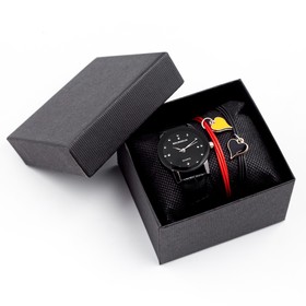 Подарочный набор 2 в 1 "Ладер": наручные часы и браслет