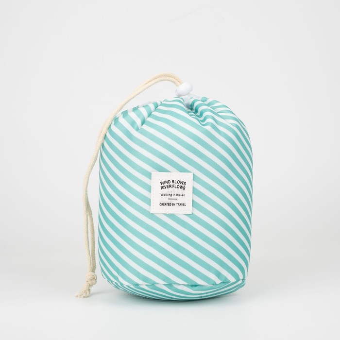 Косметичка на шнурке, с кошельком, цвет зелёный 4607221