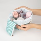 Косметичка на шнурке, с кошельком, цвет зелёный - фото 25462416