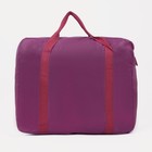 Сумка дорожная, складная в косметичку на молнии, наружный карман, держатель для чемодана, цвет бордовый - Фото 2