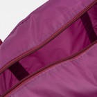 Сумка дорожная, складная в косметичку на молнии, наружный карман, держатель для чемодана, цвет бордовый - Фото 3